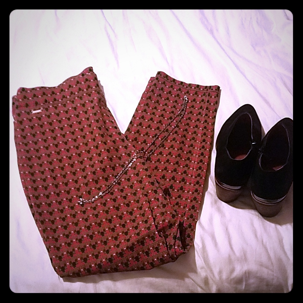 The Limited Black and Red Patterned Pants